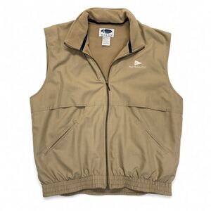 Haley Bay Harbor G.C. Tan Fleece Lined Golf Vest Men’s L Full Zip
